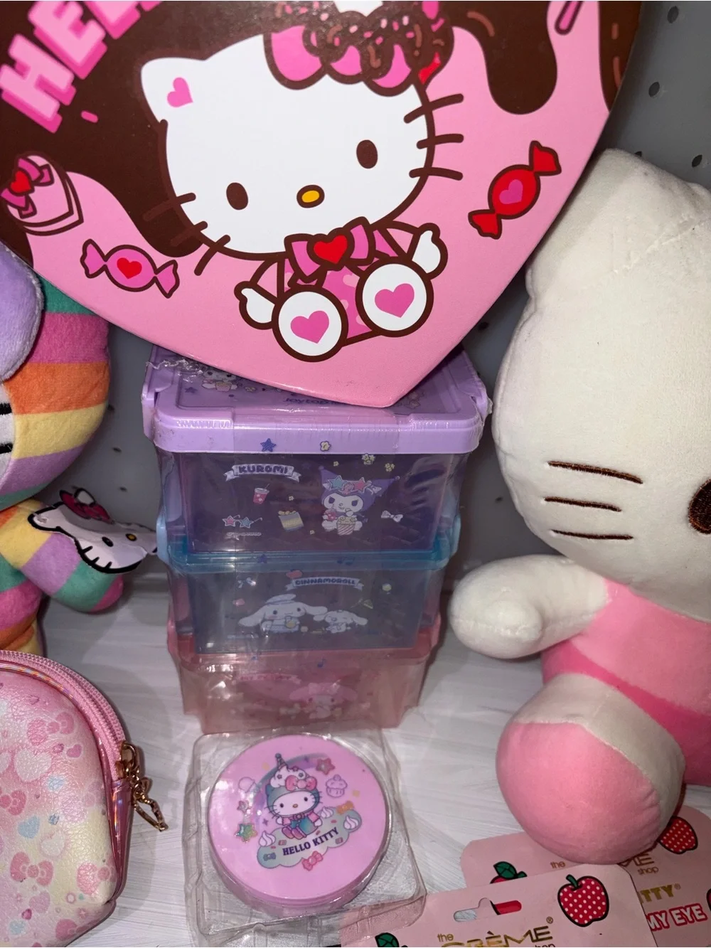 Hello Kitty Pink and Rainbow Plush Party Favor Set - Pink, White, Rainbow